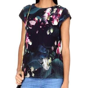 Ted Baker floral pleated blouse